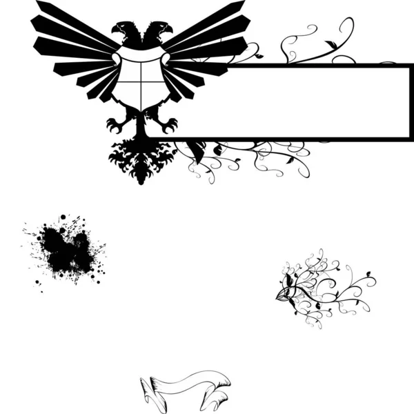 Eagle Crest Emblem Copyspace Illustration Collection Vector Format — Stok Vektör