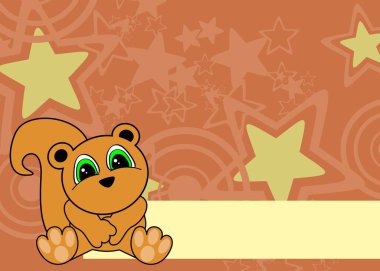 baby squirrel cartoon background in vector format