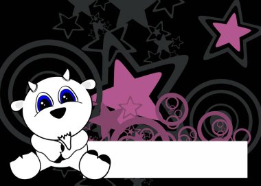 baby goat cartoon background in vector format