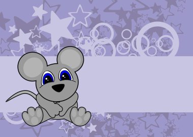 baby mouse cartoon background in vector format