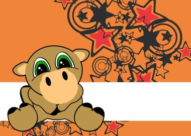 baby camel cartoon background in vector format