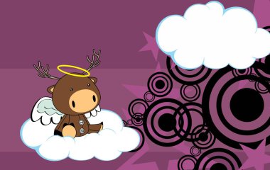 Sevimli küçük melek bebek geyik çizgi film geçmişi