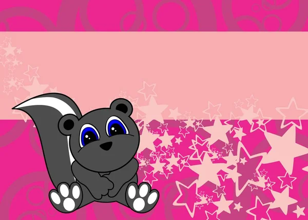 Baby Skunk Cartoon Background Vector Format — Stockvector