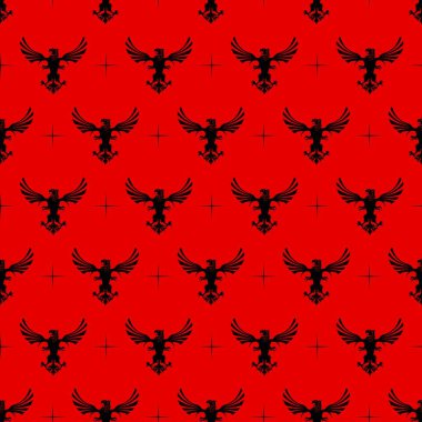 Heraldik kartal dokusu deseni vektör biçiminde ortaçağ çizimi