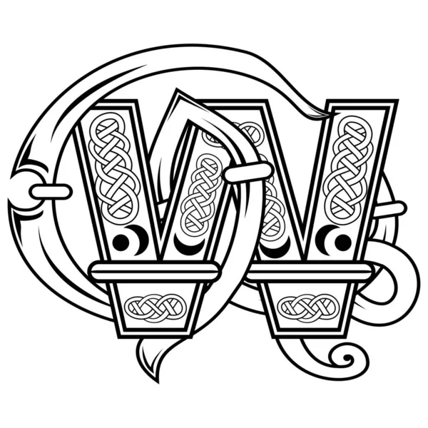 Abstrakte Keltische Buchstaben Illustration Vektorformat — Stockvektor
