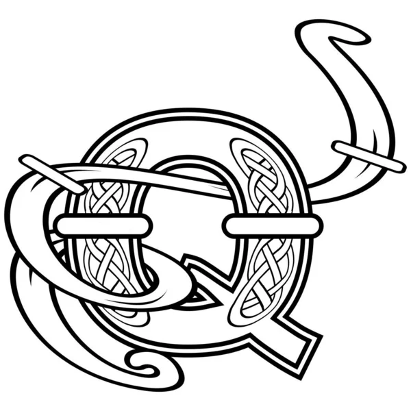 Abstrakte Keltische Letter Illustration Vektorformat — Stockvektor