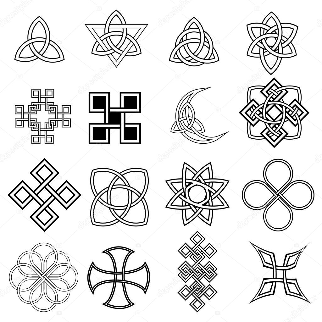 Celtic simbols pack collection illustration in vector format