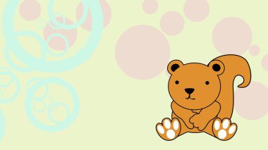 vektör formatında bebek sincap karikatür arkaplanı