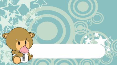 şirin chibi bebek deve çizgi film arka planı vektör formatında