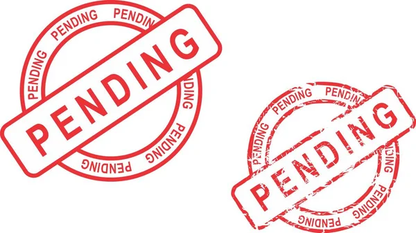 Pending Text Stamp Sticker Dalam Format Vektor Sangat Mudah Untuk - Stok Vektor