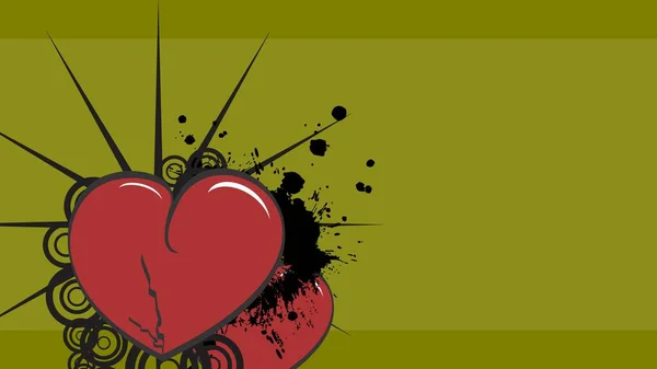 Red Heart Tattoo Valentines Background Vector Format — Stock vektor