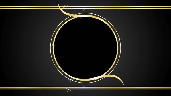 Elegant Golden Black Background Luxury Illustration Vector Format — Image vectorielle