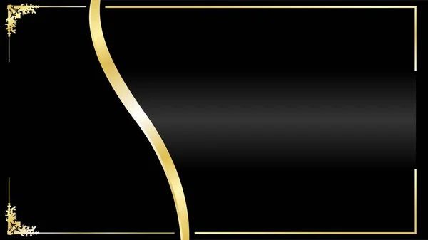 Элегантный Золотой Черный Фон Роскошь Иллюстрации Векторном Формате — стоковый вектор