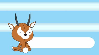 bebek antilop pelüş oyuncak karikatür arkaplan çizimi vektör biçiminde