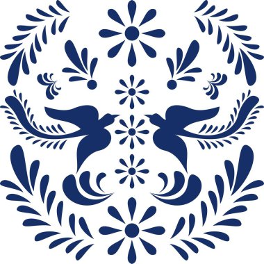 Meksika Talavera Mozaik Çizimleri vektör biçiminde