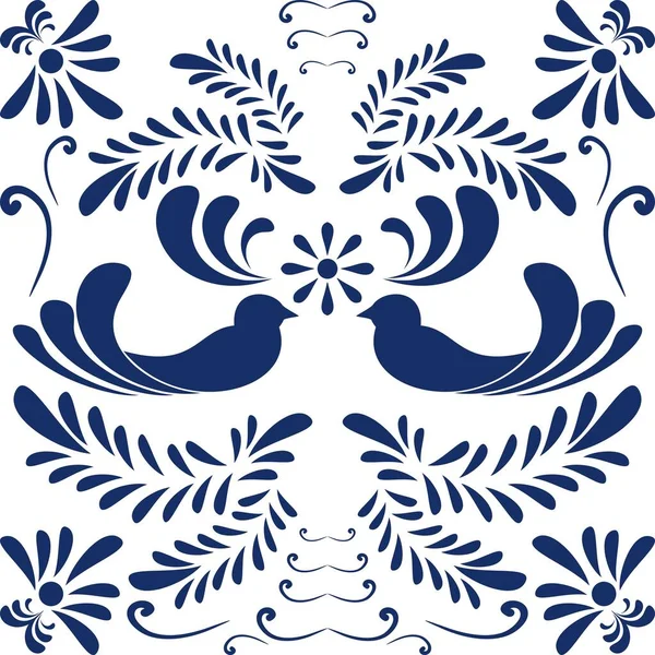 mexican talavera mosaic illustration in vector format