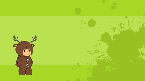 Toy Plush Chibi Deer Cartoon Illustration Background Vector Format — Διανυσματικό Αρχείο