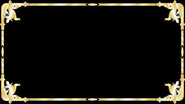 Elegant Black Luxury Golden Frame Background Vector Format — Vector de stock