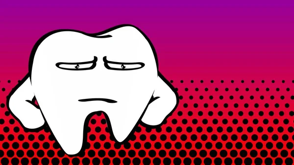 Molar Tooth Character Cartoon Background Illustration Vector Format Kawaii Expression — Vector de stock