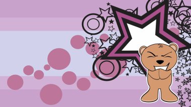 cute teddy bear character cartoon background in vector format