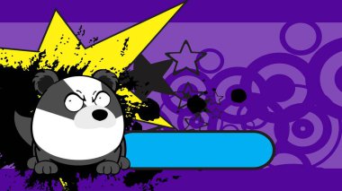 angry badger ball style character carton background illustration in vector format