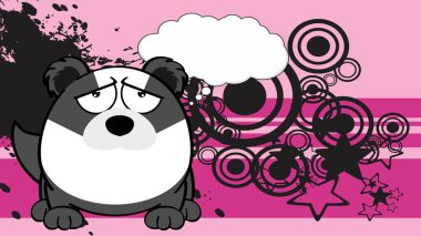 cute badger ball style character carton background illustration in vector format