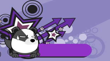 incredulous badger ball style character carton background illustration in vector format