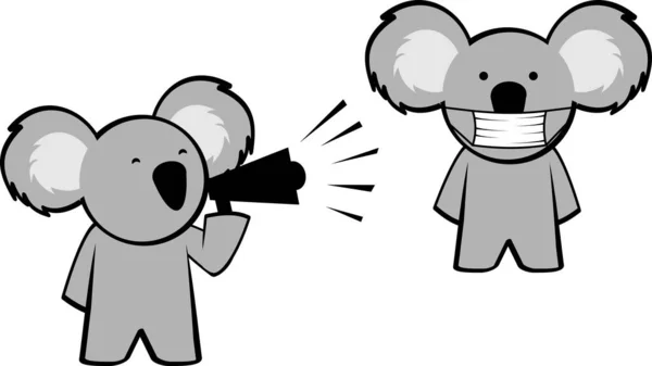 Little Chibi Koala Cartoon Set Illustration Vector Format — Image vectorielle