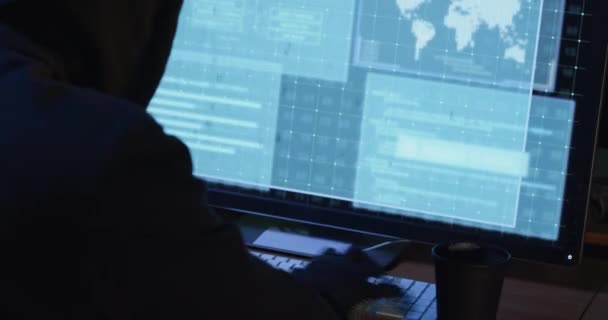 Hacker stjäl hemlig information om statlig organisation — Stockvideo