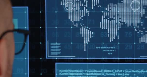 Hacker cracks secret government servers with computer — Videoclip de stoc