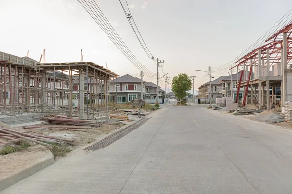 Construction Residential New House Progress Building Site — Stock Photo, Image