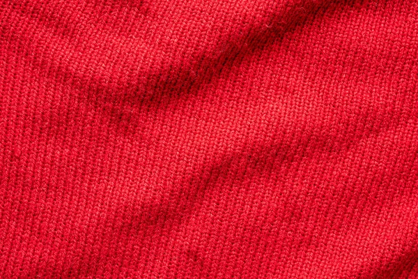 红色针织羊毛质地背景 — 图库照片
