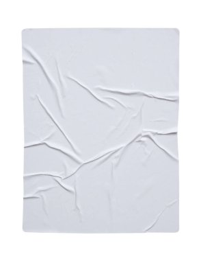 Beyaz arkaplanda boş kağıt etiket dokusu izole edildi