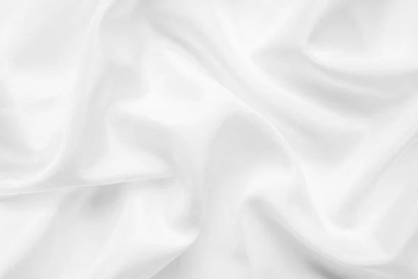 Abstract White Fabric Soft Wave Texture Background — Stock Photo, Image