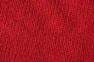 Kırmızı örülmüş yün dokusu arkaplanı