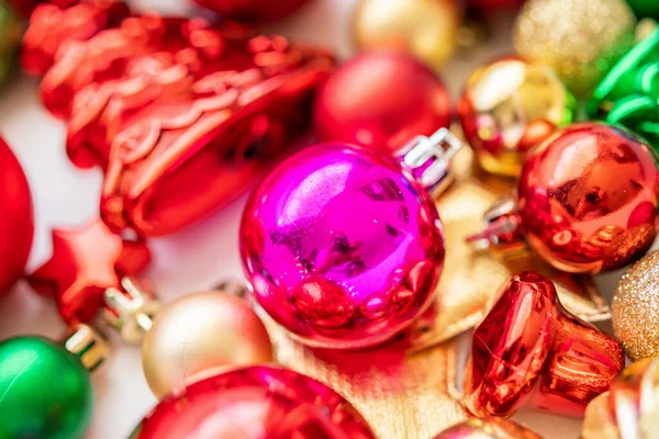 Natale Palla Bagattelle Ornamento Nuovo Anno Sfondo — Foto Stock