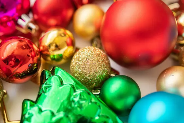 Weihnachtskugel Kugeln Schmuck Neujahr Hintergrund — Stockfoto