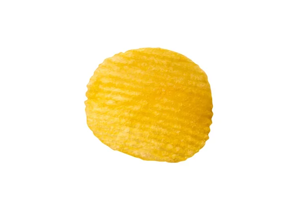 Potatis Chip Isolerad Vit Bakgrund — Stockfoto