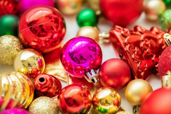 Natale Palla Bagattelle Ornamento Nuovo Anno Sfondo — Foto Stock