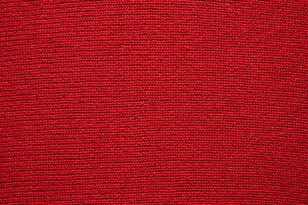 Rosso Tessuto Maglia Lana Texture Superficie Sfondo — Foto Stock
