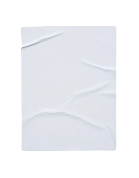 Tekstur Label Stiker Kertas Kosong Diisolasi Pada Latar Belakang Putih — Stok Foto