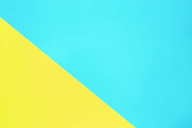 mavi ve sarı pastel kağıt rengi üst görünüm minimal düz arkaplan