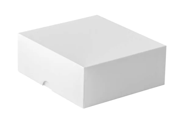 白い背景に隔離されたモックアップホワイトボックス — ストック写真
