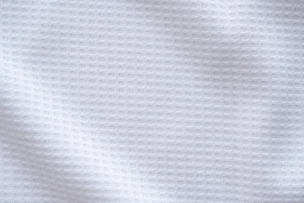 White Sports Clothing Fabric Football Shirt Jersey Texture Abstract Background — Stock Photo, Image