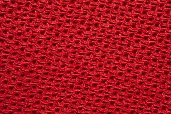 Red Knitted Cloth Wool Texture Surface Background — Stock Photo, Image