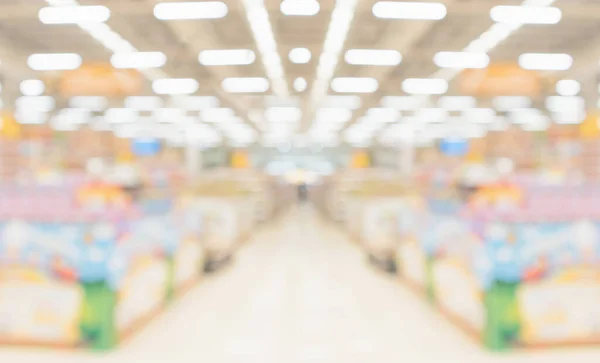 Supermarket Sklep Alejka Wnętrze Abstrakcyjne Niewyraźne Tło — Zdjęcie stockowe