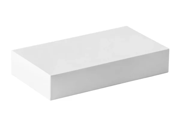 Beyaz Arkaplanda Izole Edilmiş Beyaz Kutu — Stok fotoğraf