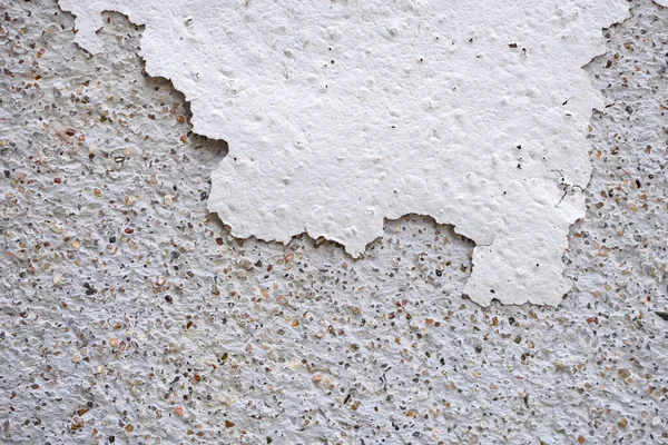 Parede Concreto Branco Antigo Abstrato Com Tinta Descascamento — Fotografia de Stock