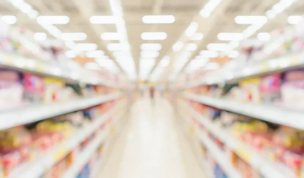 supermarket store aisle interior abstract blurred background