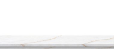 beyaz mermer taş tablo ürün gösterimi için beyaz arkaplan üzerinde izole